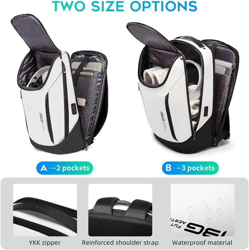 BANGE Business Smart Backpack Waterproof fit 15.6 Inch Laptop Backpack with USB Charging Port,Travel Durable Backpack - Image 4